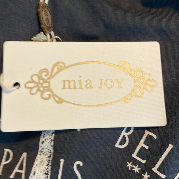 Mia Joy Joyfolie Peyton La Vie Est Belle Paris Midi Dress Gray Knit Tulle 3 - Picture 5 of 8